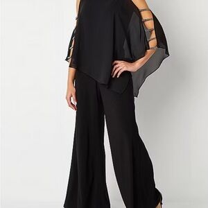 Roz & Ali Black Wide Leg Formal Jumpsuit
